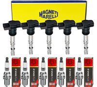 5x Magneti Marelli Bobina Accensione + Champion Candela per Volvo V70 II P80_2.4