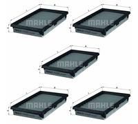5X MAHLE / KNECHT Filtro Dell'Aria LX 1631