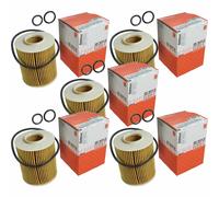5X MAHLE / KNECHT Filtro Olio OX 163/4D