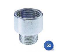 5x Manicotto Mf Ridotto Acciaio Zincato A 246 3.4X1