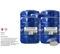 5X MANNOL 20 Litri AF13++ Antigelo (Alta Prestazione) Protettore Del Radiatore