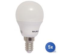 5x Maurer Lampada Led Mini Globo 2700K Smerigliata W 6,5 - Lumen 806 - E14