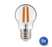 5x Maurer Lampada Led Mini Globo 4000K Con Filamento W 4,5 - Lumen 470 - E27