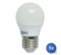 5x Maurer Lampada Led Mini Globo 4000K Smerigliata W 6,5 - Lumen 806 - E27