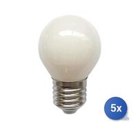 5x Maurer Lampada Led Mini Globo Milky 2700K W 6 - Lumen 806 - E27