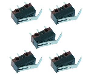 5x Microinterruttore PCB Microswitch a Leva Piegata Subminiatura SPDT 3A