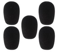 5X Mini Condensatore Microfono Spugna Parabrezza Schiuma Proteggi Copertura Nera