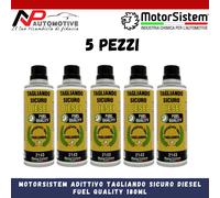 5X MOTORSISTEM ADDITIVO TAGLIANDO SICURO DIESEL MIGLIORA LE PRESTAZIONI 180ML