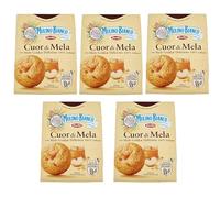 5X Mulino Bianco Cuor di Mela Biscotti con Confettura di Mela Frollini dal Cuore Morbido e Profumato 300gr [5 Confezioni]