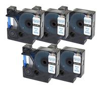 5x Nastro per Etichette compatibile per Dymo 40914 S0720690 Blu su Bianco 9mm x 7m per DYMO LabelManager 160 210D 220P 260P 280 360D 420P 450D 500TS PnP MobileLabeler LabelPoint LabelWriter 450 Duo