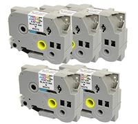 5x Nastro per Etichette compatibile per TZe251 TZ251 Nero su Bianco 24mm x 8m per Brother P-Touch PT-2430PC 3600 9600 9700 9800 D600VP D800W E300VP E550WVP E850 H500 H500LI P700 P750W P750WVP