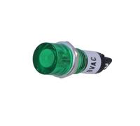 5X NI-1GN Spia: con lampada a neon piatta verde 230VAC Foro: Ø10mm IP20 NINIGI
