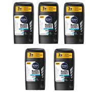 5x Nivea Invisible Black & White Fresh Deodorante Stick Antitraspirante per Uomo