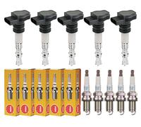 5x Nty Bobina + 5x NGK Candela per Audi A3 Sportback 8VA 8VF RS3 Quattro