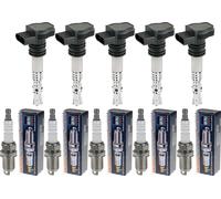 5x Nty Bobina Accensione + Beru Candela per Ford Focus II Da _ Hcp Dp 2.5 St