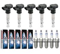 5X NTY Bobina Di Accensione +5X BOSCH Candela Super 4 Per Audi A6 4A C4 2.3