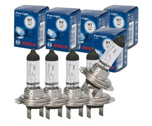 5X Original BOSCH Pure Light Lampadina Alogena H7 12V 55W PX26D