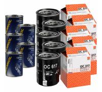 5X Original MAHLE / KNECHT Filtro Olio OC 617 + 5X SCT Flush Motore