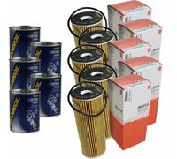 5X Original MAHLE / KNECHT Filtro Olio OX 133D + 5X SCT Flush Motore