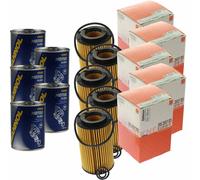 5X Original MAHLE / KNECHT Filtro Olio OX 153/7D1 + 5X SCT Flush Motore