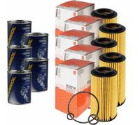 5X Original MAHLE / KNECHT Filtro Olio OX 153/7D2 + 5X SCT Pulizia Motore