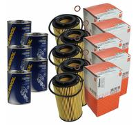 5X Original MAHLE / KNECHT Filtro Olio OX 153D2 + 5X SCT Flush Motore