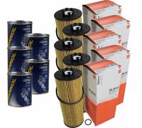 5X Original MAHLE / KNECHT Filtro Olio OX 164D + 5X SCT Flush Motore