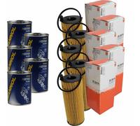 5X Original MAHLE / KNECHT Filtro Olio OX 196/1D + 5X SCT Pulizia Motore