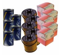 5X Original MAHLE / KNECHT Filtro Olio OX 210D + 5X SCT Flush Motore