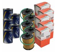 5X Original MAHLE / KNECHT Filtro Olio OX 258D + 5X SCT Flush Motore