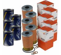 5X Original MAHLE / KNECHT Filtro Olio OX 34D + 5X SCT Flush Motore