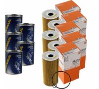 5X Original MAHLE / KNECHT Filtro Olio OX 377D + 5X SCT Flush Motore