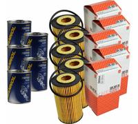 5X Original MAHLE / KNECHT Filtro Olio OX 401D + 5X SCT Pulizia Motore