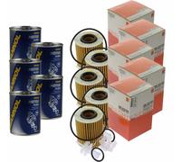 5X Original MAHLE / KNECHT Filtro Olio OX 413D1 + 5X SCT Flush Motore