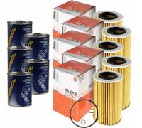 5X Original MAHLE / KNECHT Filtro Olio OX 436D + 5X SCT Flush Motore