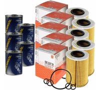 5X Original MAHLE / KNECHT Filtro Olio OX 437D + 5X SCT Flush Motore