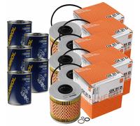 5X Original MAHLE / KNECHT Filtro Olio OX 91D + 5X SCT Flush Motore