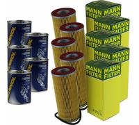 5X Original MANN Filtro Olio H 712 K + 5X SCT Flush Motore