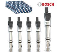 5x Originale Bosch Modulo Accensione Bobina Per Audi Porsche Seat VW Golf