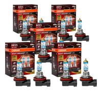 5x OSRAM Duopack H11 Notte Breaker 220 Alogena Fino +220% Modello 2024/25