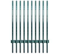 5x PALETTO A T IN FERRO PLASTIFICATO VERDE PALO PER RECINZIONE (200)