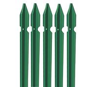 5x PALETTO A T IN FERRO PLASTIFICATO VERDE PALO PER RECINZIONE (225)