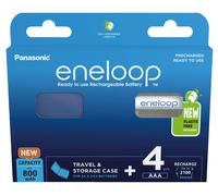 5x Panasonic eneloop 4er Blister AAA NI-MH Batterie 800 MAH & Box Batterie
