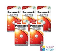 5x Panasonic SR44 357 Batterie A Bottone Ossido D'Argento 1.55V
