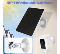 5X Pannello Solare per Telecamera di Sicurezza Esterna, Pannello Solare Impermeabile da 5 W, Caricabatterie per Ring Spotlight Cam /Pro