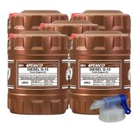 5x PEMCO 20L Diesel G-15 Fatt 20W-50 olio motore Api CI-4 / Sl Acea E7 A3/B4