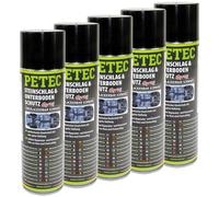 5X PETEC 500 ML Spray Antigrandine E Protezione Sottoscocca Nero Riverniciabile