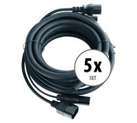 5x Pezzi Cavo Doppio Ibrido DJ PA Alimentazione Live DMX Effetti XLR IEC