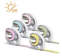 5x Phomemo P12 Grigio su nastro per etichette durevole multicolore, 12mm x 4m, per stampante di etichette Phomemo P12, ricambio per Dymo LetraTag LT100H LT100T LT12