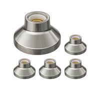 5x plafoniera/porta lampada ELEKTRA in porcellana argento lucido 1x E27 max.